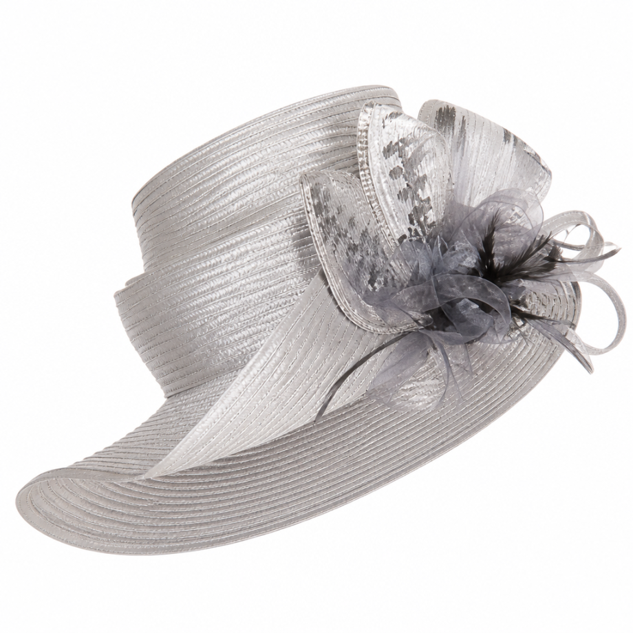 Elite Champagne 6071-SIL Church Hat