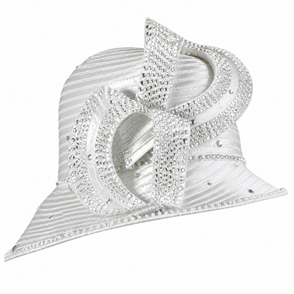 Lily And Taylor 4879-WHT-HAT Church Hat