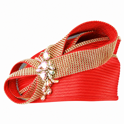Lily And Taylor 818-RED-Hat Church Hat