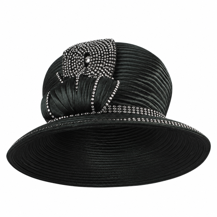 Lily And Taylor 4838-BLK-Hat Church Hat