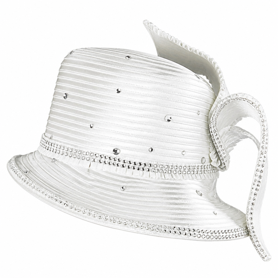 Lily And Taylor 833-WHT-HAT Church Hat
