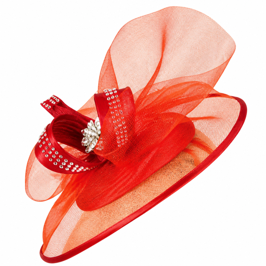 Lily And Taylor 4963-RED-HAT Church Hat