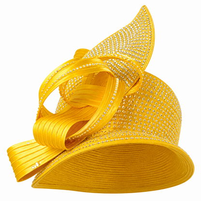 Lily And Taylor 4925-YEL-Hat Church Hat