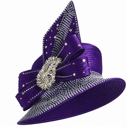 Lily And Taylor 4154-PU Church Hat