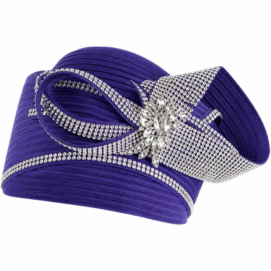 Lily And Taylor 4343-PUR-HAT Church Hat