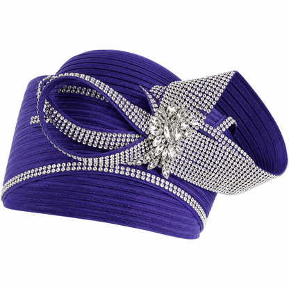 Lily And Taylor 4343-PUR-HAT Church Hat